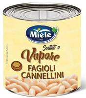 FAGIOLI CANNELLINI SCOTTATI A VAPORE KG.2,65 MIELE CT=6PZ)