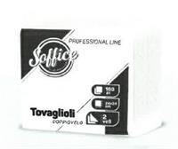 TOVAGLIOLI 24X24 2VELI BIANCO CF=100 PZ. SOFFICE  (CT=24CF)